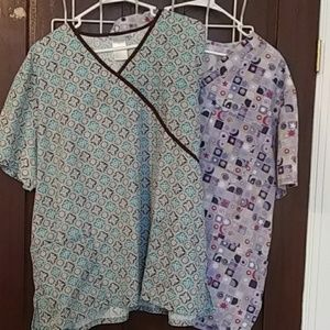 Two Women's Scrub Tops